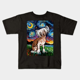 Chinese Crested Night Kids T-Shirt